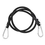 LIOOBO 6 Stück Teiliges Schwarzer Strapazierfähiger Spanngummi mit Haken Elastische Fahrrad gepäckspanner Vielseitig Einsetzbar Hohe Stabilität für Motorrad Kofferladung