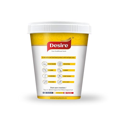 Image of Desire Pure Citric Acid Crystals 900g | 100% Food Grade Nimbu Sat | Natural Preservative & Flavor Enhancer | For Cleaning, Cooking, Pickling & Household Use