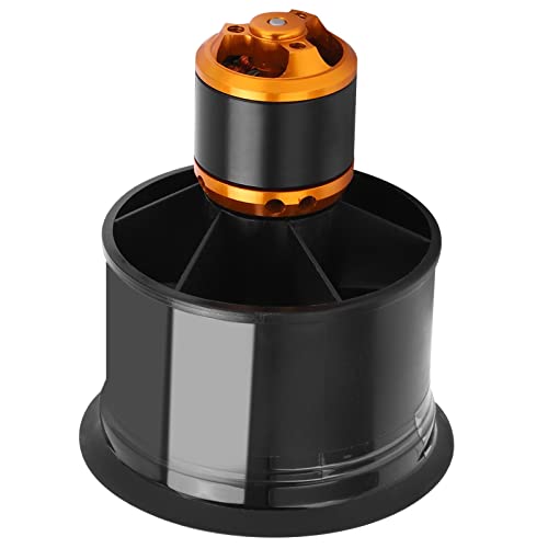 Dilwe 12-Blades-Lüfter für RC-Flugzeug, 5000 KV-freier Motor, Aluminiumlegierungsbau, Schwarz, Geeignet für Enthusiasten Geeignet (CW)