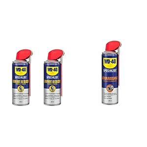 WD-40 Specialist • Lubrifiant Au Silicone • Spray Double Position • Formule Propre • 400Ml • lot de 2 & Specialist • Dégraissant • Spray Double Position • Efficacité Immédiate • Sans résidu • 500 ML