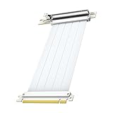 JEYI PCI-E 4.0 Riser Cable,High Speed Flexible Vertical GPU Mount Cable PCIe 4.0 x16 for AMD Radeon RX7000/RX6000 Series and GeForce RTX 40/30 Series 200mm/20cm/0.65ft【PCIEX16(G5) Link Model: GEN4】