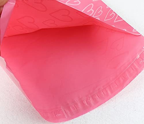 Bolsas para Envíos 100 Pcs Pink Heart Pattern Self-Seal Adhesive Shoes Bag Shipping Bags Matte Material Envelope Mailer Mailing Bag Packaging Bags 647 (Color : Pink 38x52cm)