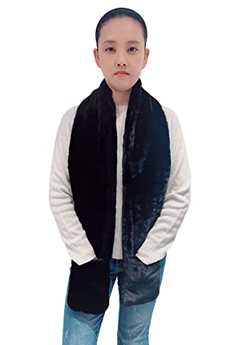 Lina & Lily Women's Winter Faux Fur Scarf Neck Warmer with Pockets2