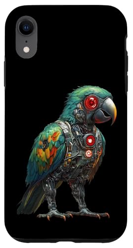 �ʔ����I�E�����{�b�g�������D�ƃT�C�{�[�O�I�E�����{�b�g Robot Parrot Lover Cyborg AI �X�}�z�P�[�X iPhone XR �p