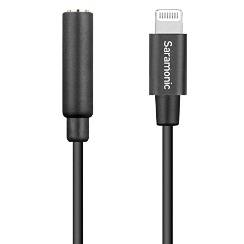 Image of Saramonic SR-C2002 | Female 3.5mm TRRS to Lightning Audio Adapter Cable for Mic & Audio in & Headphone Out from iPhones & iPads