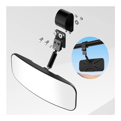 Espejos ajustables para moto y ATV con visión angular nítida sobre chasis de 1.75 pulgadas 5