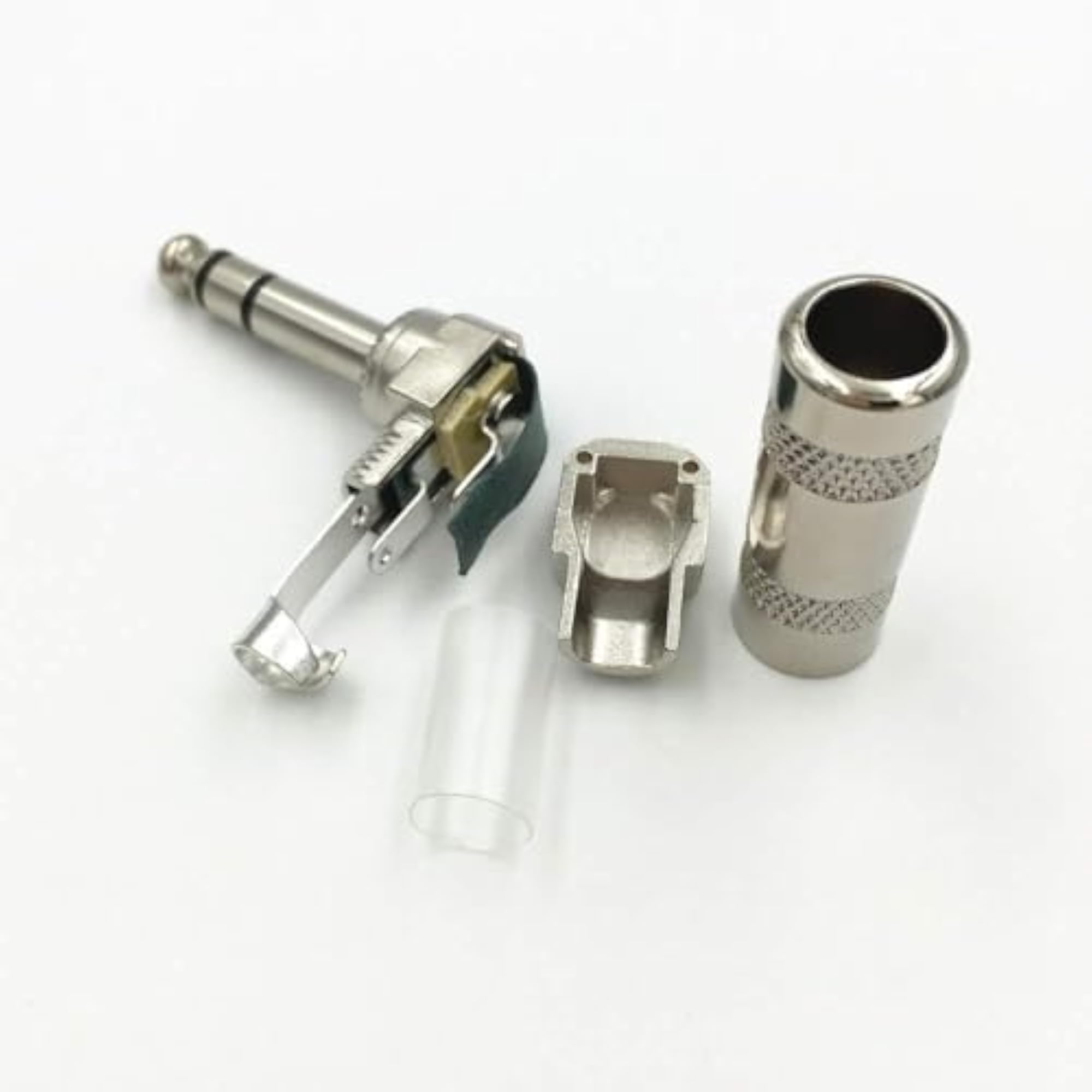 1/4 Inch TRS Right Angle Audio Plug, 90 Stereo Male Connector