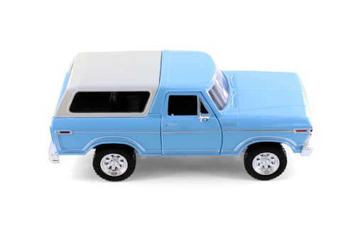 Modelo Diecast 1978 Bronco Hard Top SUV Azul 1:24 miniatura 4