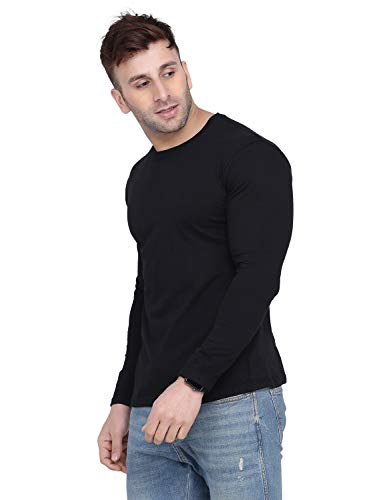 Image of Self Design Men Full Sleeve Round Neck Multicolor T-Shirt (Pack of 2)