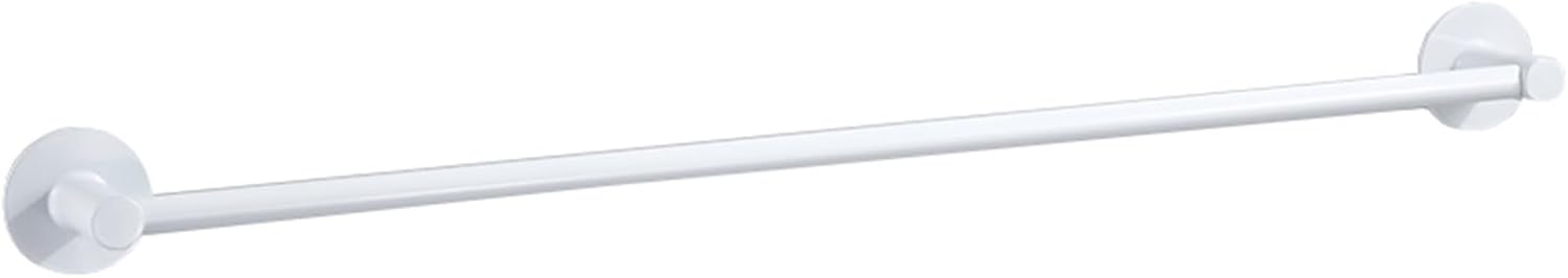 Space Aluminum Black Single-Pole Towel Rack Bath Towel Rack Toilet Kitchen Towel Rack Bathroom Punch-Free Slippers Rack 23.62in(White,60cm(23.62in))