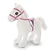 NICI Winnie el Caballo Suave de 16 cm de pie con Brida y Silla de Montar-Peluches Pony Juguetes, niños y bebés-Animal de Relleno para Jugar y abrazar, Color Blanco, (47104)