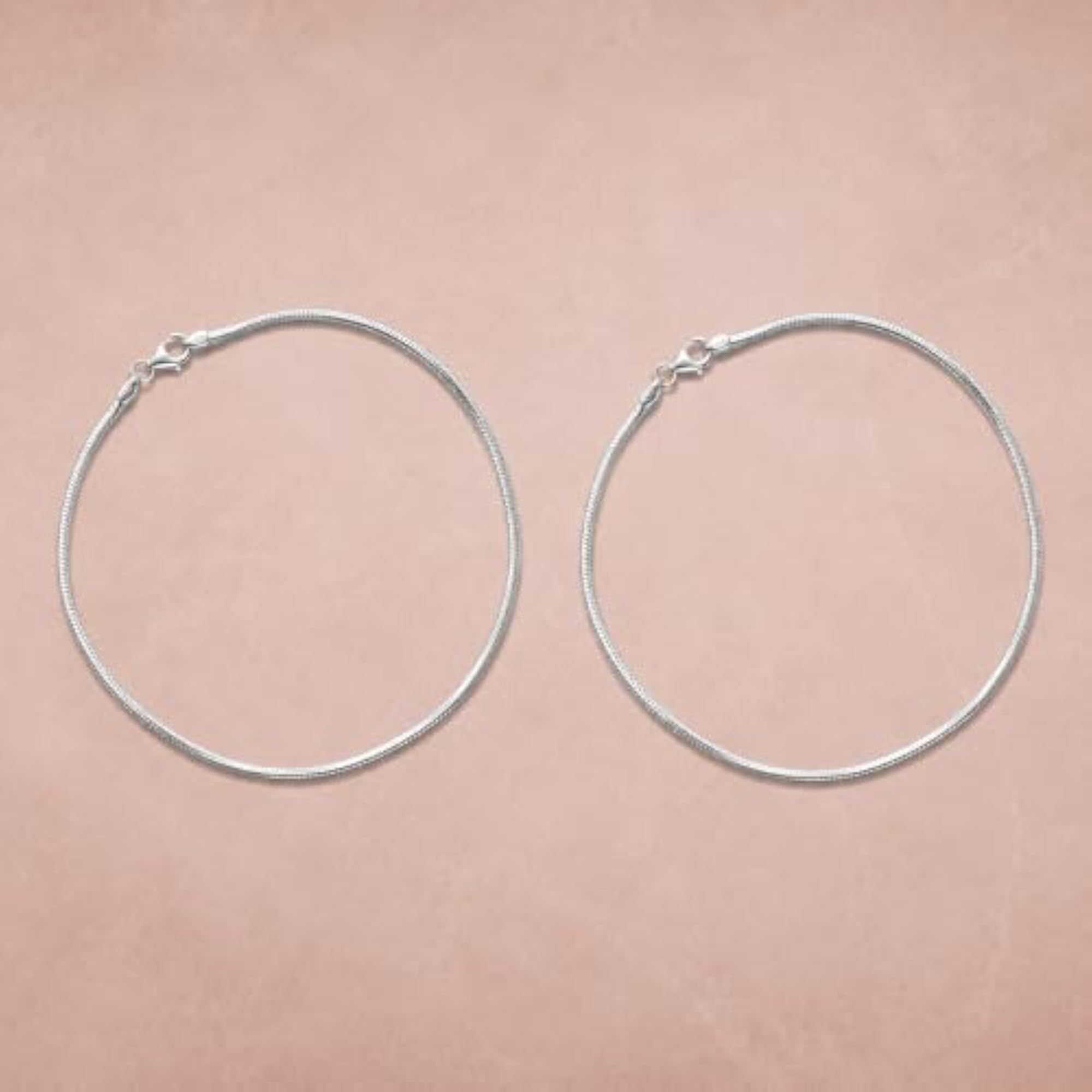 Women's 925 Sterling Silver Polished Snake Anklet