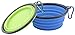 Plegable Viajes Silicona Gatos Perros Bowl Portable Pet Food Cuenco de Agua, 2X Comedero para Mascotas Bebedero para Perros Gatos, Ligero & Portátil, Bebedero Portátil de Agua Potable con mosquetón