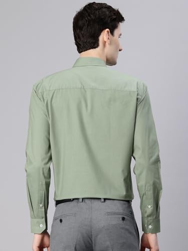 Image of Majestic Man Men's Solid Cotton Blend Wrinkle-Resistant Slim Fit Easy-Iron Formal & Office Wear