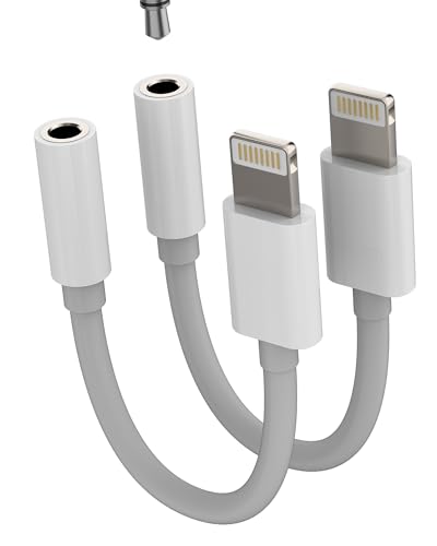 Lightning - 3.5mm wbhzWbNA_v^[ (2pbN) iPhone 14 13 12 11 Pro Maxp Apple iPad Air Aux I[fBIP[u Cz A_v^[ ANZT[ Cz R[h hO