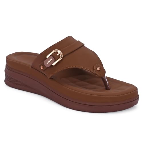 Image of Moshun Women's Thong Sandals /Flip-Flops | Bounce Back Technology with Arch Support | Women Footwear for Office| Doctor Sandal | Orthopaedic Sandal for Office, Travel & Outdoor