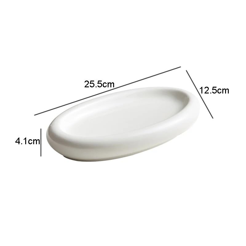 Talerze Owalne Ceramiczne Naczynie Do Gotowania Sashimi Sushi Talerz Do Serwowania Kuchnia Domowa Jednokolorowa Zastawa Stołowa Przekąska (B 10 Cali)