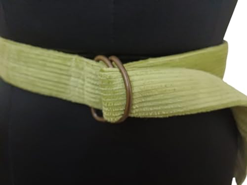 KVR Cotton Corduroy Double D ring Belts Classic Comfort Soft Stylish Casual Formal Jeans for Teens Girls Women4