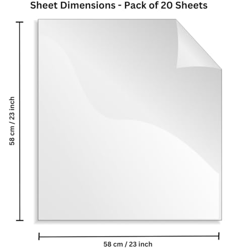 Image of Oasis Cellophane Sheets For Multipurpose Gift-Hamper Packaging 58x58cm, 20 Sheets, 50 Microns Flower Wrapping Double Side Holographic Peach Color