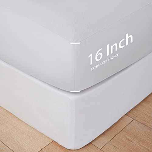 Yiyea Linen Fitted Sheet With Pillowcase - Natural French Linen Cotton Blend 16 Inch Deep Pocket King  Fitted Sheet, Soft, Breathable And Durable (King, White) #TOP2