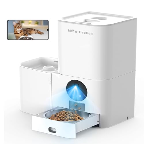 【業界初登場！2in1一体型 】自動給餌器 猫 カメラ付き 中小型犬用 給餌器＆給水器 一体型 暗視カメラ付き スマホ遠隔操作 Wi-Fi対応 1日10食 定時定量 5L大容量フードタンク 3L水タンク 自動餌やり機 音声録音 静音設計 2WAY給電 2匹用 多頭飼いに向け お手入れ簡単 ペット留守番見守り ステンレス皿付き 日本語説明書付き