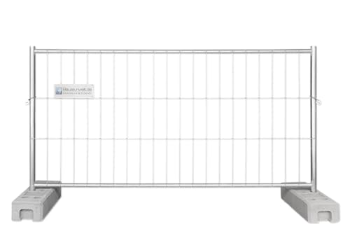 BAUZAUNWELT Bauzaun 8 kg 2,20 x 1,20 m - Drahtstärke 3 mm - halbhoher robuster und langlebiger Mobilzaun