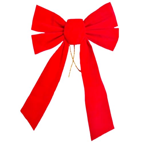 BOBOZHONG Geschenkschleife Groß – Rote Samtschleife Dekoration (33x23cm) für Kranz, Tür & Weihnachten – Keine Montage – Ideal für Hochzeit,...