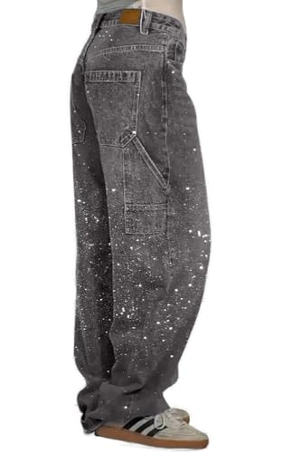 Wide Leg Baggy Jeans for Women High Waist Cargo Pants Casual Loose Boyfriends Trousers Vintage Streetwear4