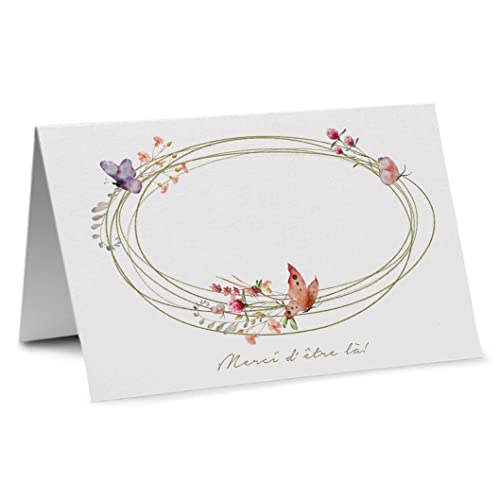 Partycards Marque Place Mariage, Décoration Mariage et Baptême, 50 Pièces A7, Idéal pour Deco Mariage et Marque Place, pour un Mariage Élégant et Raffiné