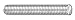 Threaded Stud, 304 SS, 5/16-18x1, PK10