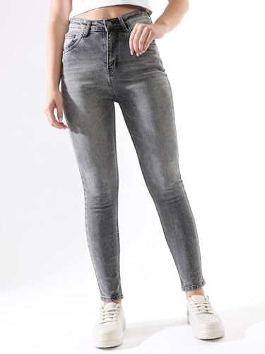 Image of High Star Women Washed Skinny fit Highrise Stretchable Jeans