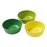 ECR4Kids My First Meal Pal Snack Bowls, Kids Plastic Tableware, Stackable and Dishwasher Safe, Stackable Bowls for Baby, Toddler and Child Feeding, 3-Pack - Citrus