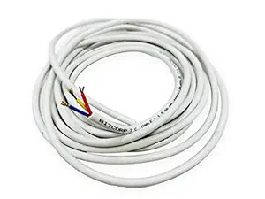 BITCORP 1.5 mm 3 core copper wire cable cord (white) (15 Meter)