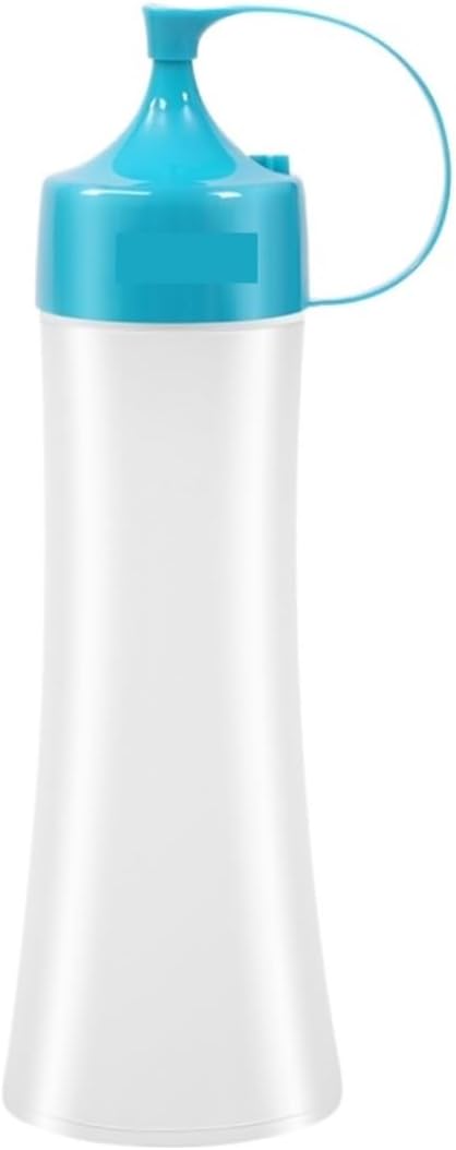 Squeeze Bottle Kitchen Seasoning Bottle Dispenser Salad Dressing Ketchup Squeeze 5 Pieces Dinnerware(Blue)