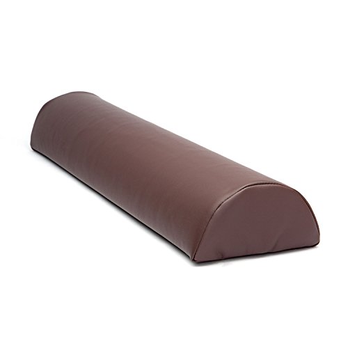 WellTouch Lagerungsrolle halbrund | Knierolle für Massageliegen | Lagerungskissen für Massage & Therapie | Kniehalbrolle in Größe S: 65 x 15 x 7,5 cm (Schoko)