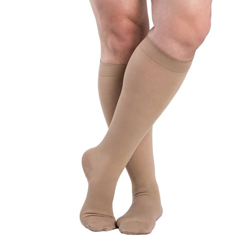 Image of SIGVARIS Men's DYNAVEN Closed Toe Calf-High Socks 15-20mmHg