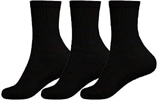 Kit 3 Pares Meia Preta Cano Médio Unisex M11
