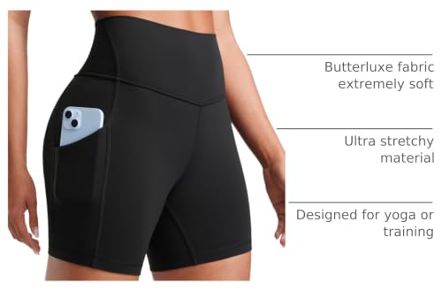 Image of CRZ YOGA Butterluxe Biker Shorts Pockets 5 inch | Extremely Soft, Gentle Compression, Workout, High Waisted, for Women