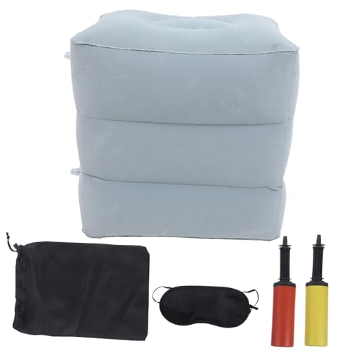 MUCKLILY 折りたたみ式インフレータブルフットレスト 可能 飛行機 旅行用 レッグレスト 車内 オフィス ソファ対応