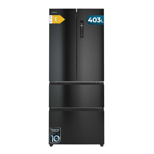 Cecotec Frigorífico Puerta Francesa Total No Frost Bolero CoolMarket F2D 403 Dark E, Extra...