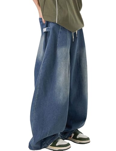 Y2k Hip Hop Baggy Jeans Wide Leg Denim Pants Casual Loose Fit Trousers Streetwear Wide Leg Grunge Loose Jeans