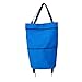 QIAOLI Einkaufswagen Einkaufstasche mit Rädern Faltbarer Warenkorb Wiederverwendbare Einkaufstaschen Einkaufstüten Einkaufswagen Shopping Trolley Tasche zum Shoppen Einkaufstrolleys (Color : Blue)
