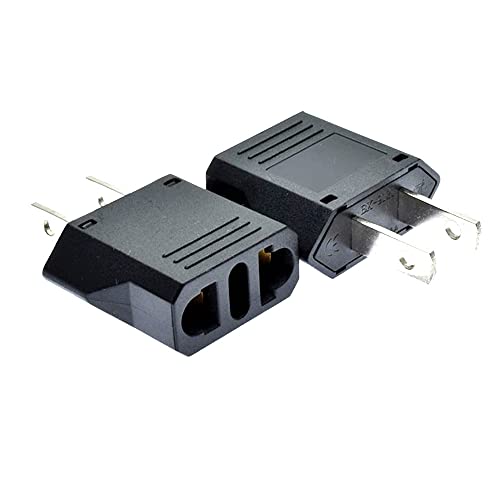 ALINNA US Plug Adapter, EU AU CN to US America Travel Plug Adapter AC Outlet Power Converter(2 Pack)2