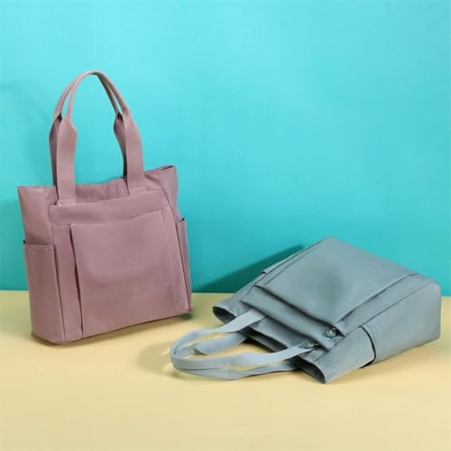 Bolso tote ligero de nylon para mujer con múltiples bolsillos miniatura 3