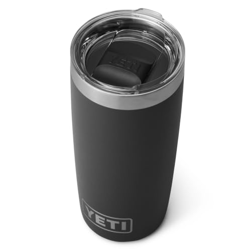 YETI Rambler 10 oz (295 ml) Tumbler with Removable Magslider Lid Stainless Steel Vacuum Insulated Coffee Cup Black