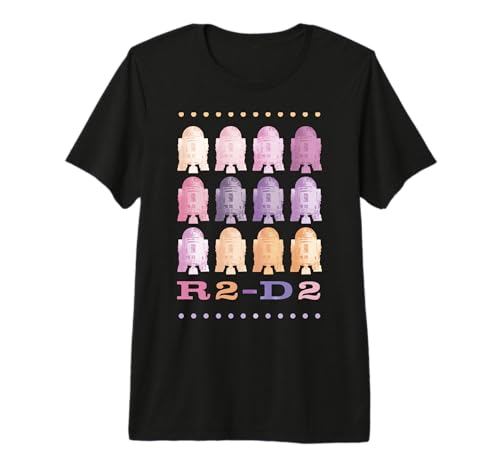 T-shirt Star Wars R2-D2 abstrait et coloré en coton premium pour fan de pop culture