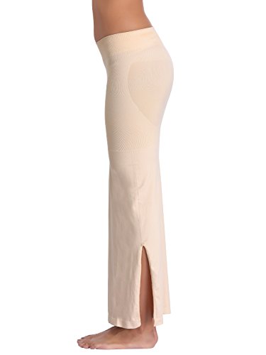 Image of Clovia Women's Petticoat Style Saree Shapewear with Side Slit in Violet