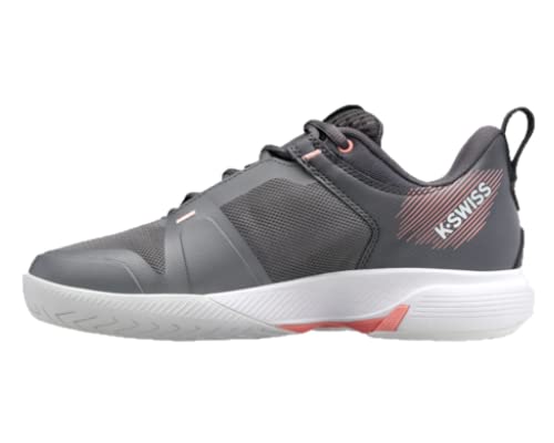 K-Swiss Women s Ultrashot Team Tennis Shoe, Steel Gray Asphalt Peach Amber, 7.5 M