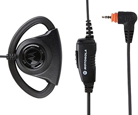 Motorola Solutions PMLN7159A PMLN7159 Auricular ajustable estilo D con micrófono en línea y Push-to-Talk, Negro.
