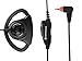 Motorola Solutions PMLN7159A PMLN7159 Adjustable D-Style earpiece with in-line Microphone and Push-to-Talk, Black.